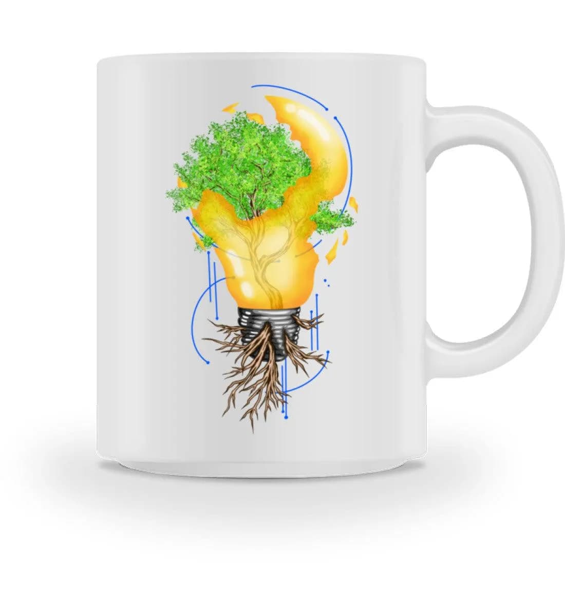 Tree in broken lightbulb - Tasse
