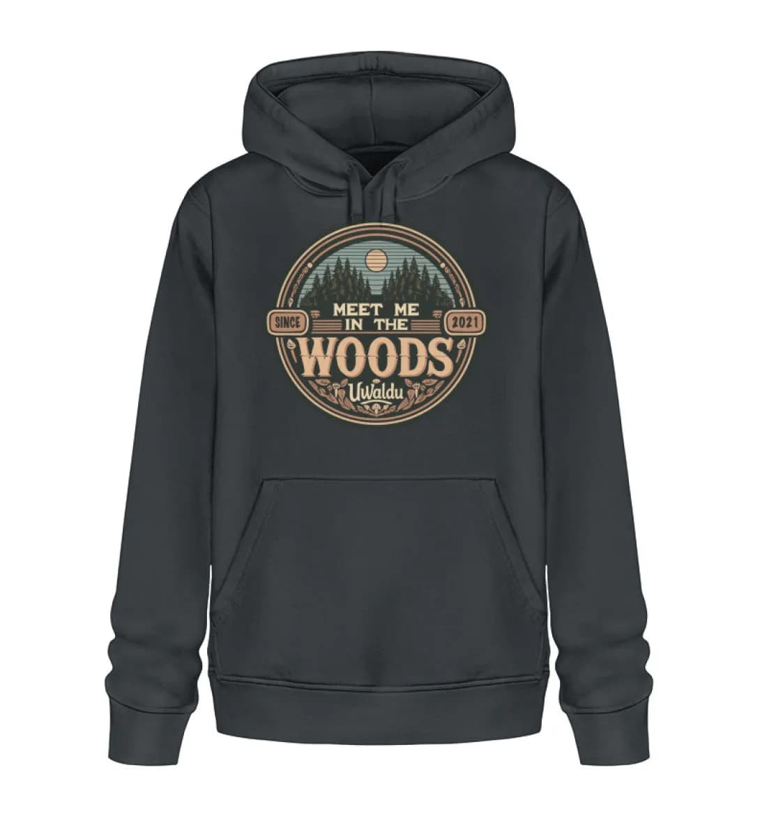 Meet me in the Woods round - Unisex Basic Bio Hoodie