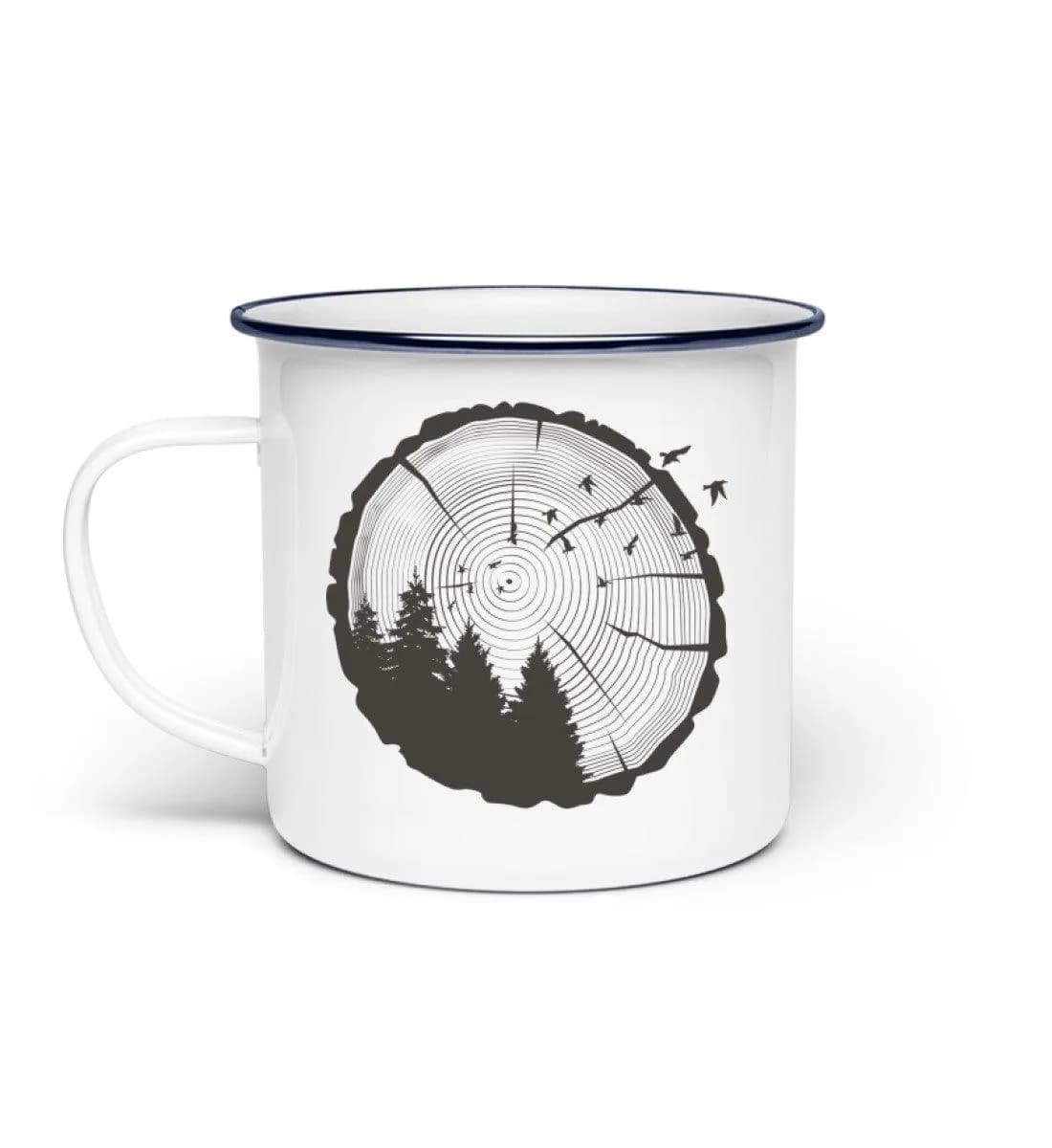 Wald im Stamm - Emaille Tasse