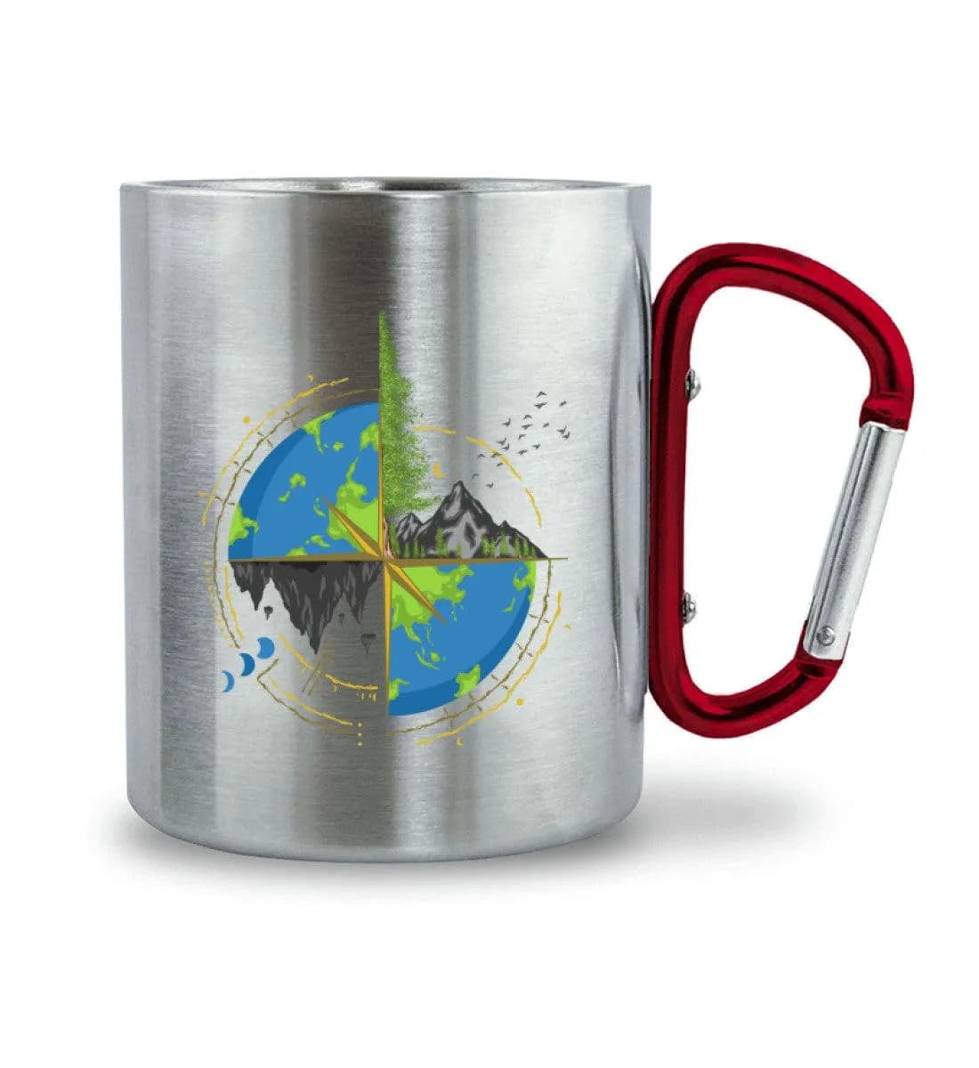 Nature earth - Edelstahltasse mit Karabinergriff