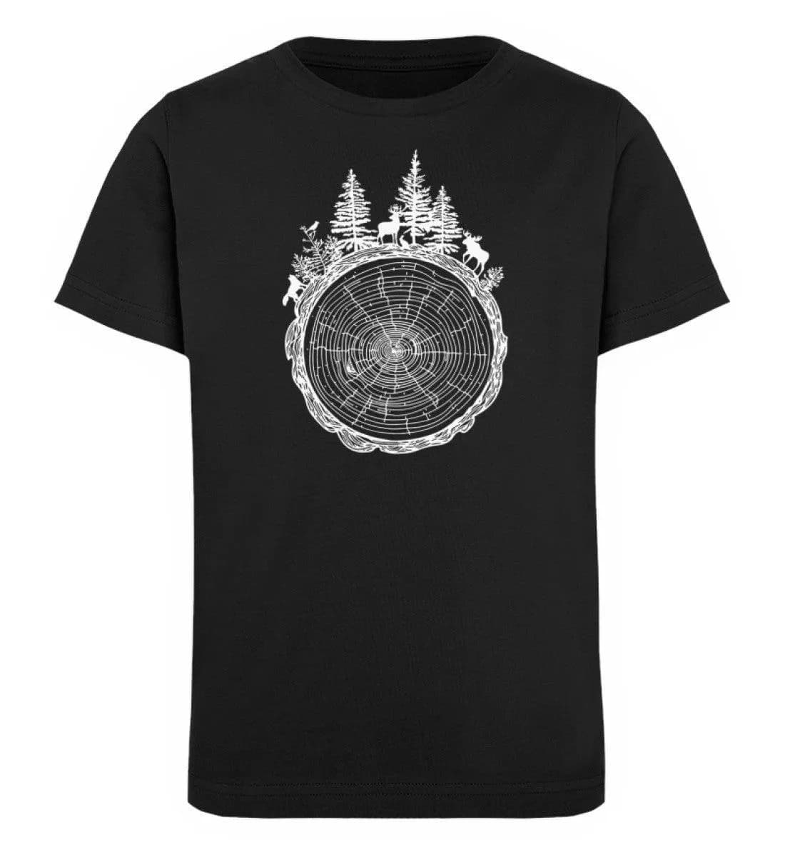 Wald auf Baumquerschnitt  - Kinder Bio T-Shirt
