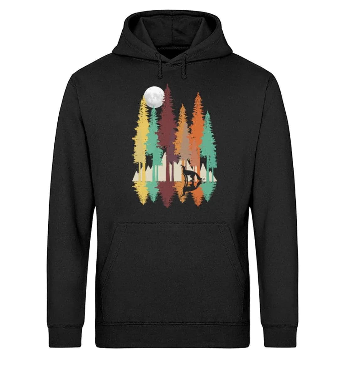 Fuchs im Wald mit Mond - Unisex Basic Bio Hoodie