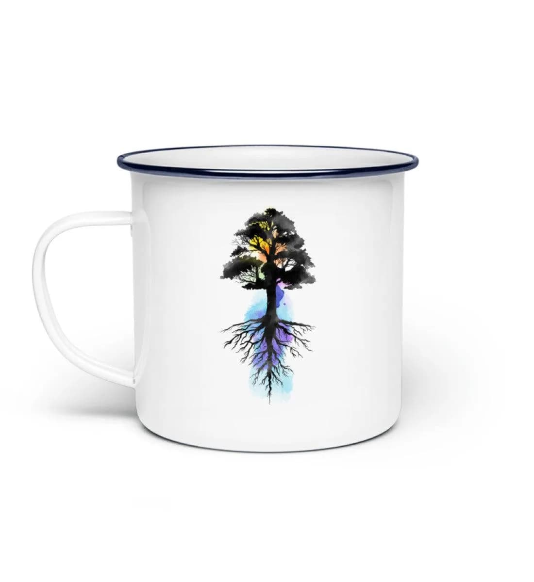 Watercolor Tree - Emaille Tasse