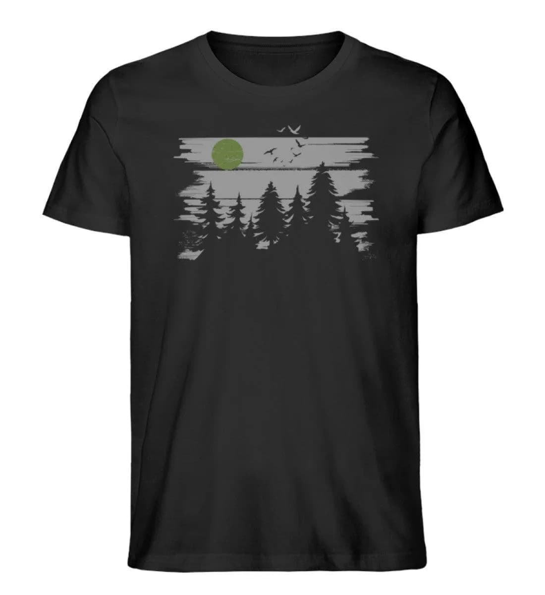 Wald mit Vollmond - Herren Premium Bio Shirt