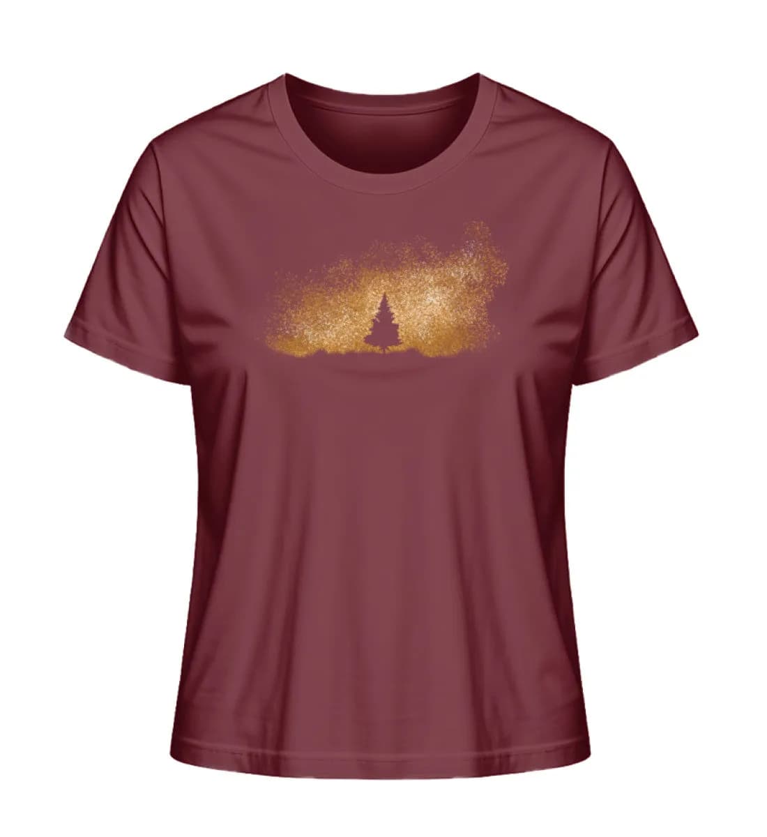 Baum im Sternenhimmel orange - Damen Premium Bio Shirt