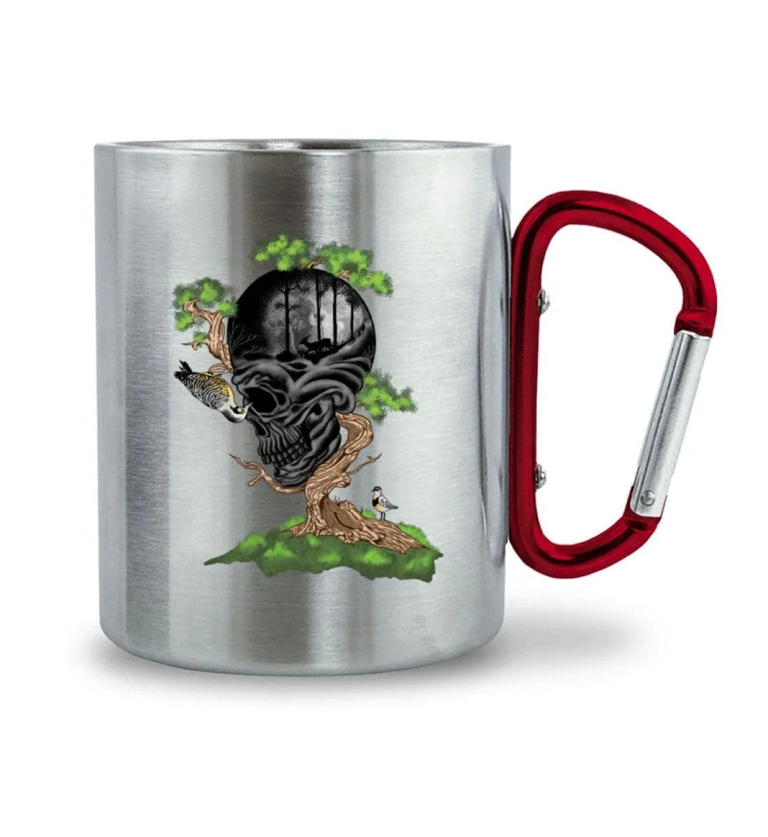 Tree Skull - Edelstahltasse mit Karabinergriff
