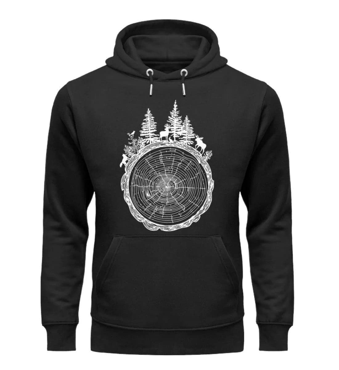 Wald auf Baumquerschnitt - Unisex Premium Bio Hoodie