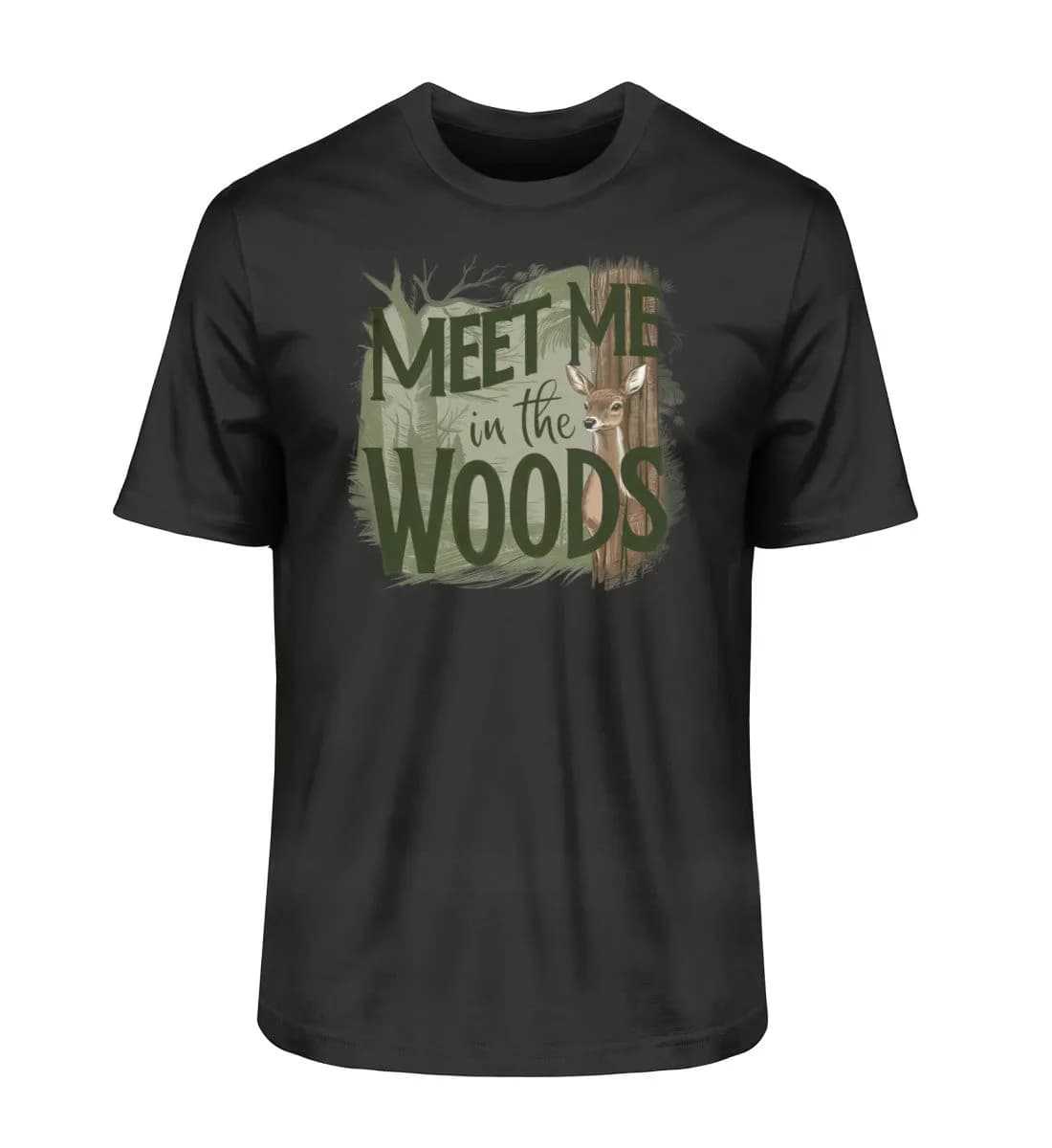 Meet me in the woods deer - Herren Premium Bio Shirt