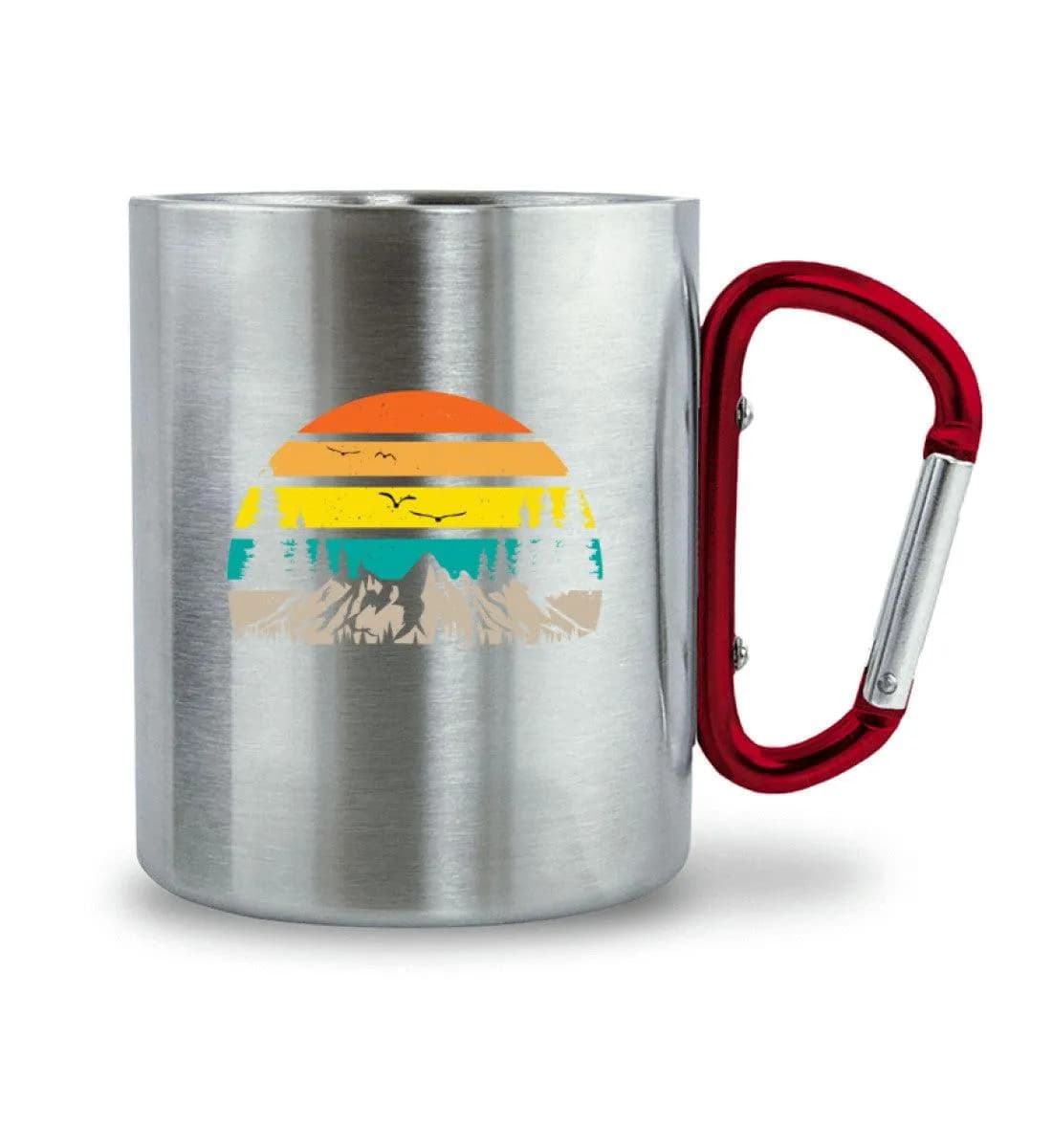 Retroberge - Edelstahltasse mit Karabinergriff