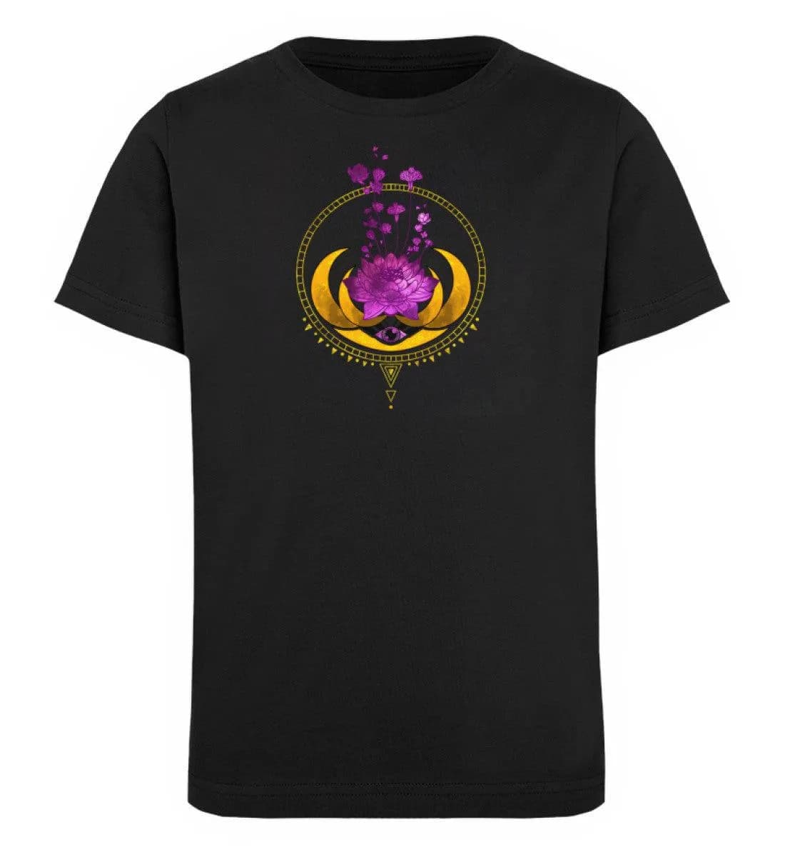 Lotusblume mit Monden gold - Kinder Bio T-Shirt