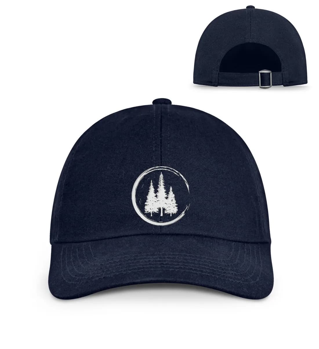 Drei Bäume im Kreis - Organic Baseball Cap mit Stick