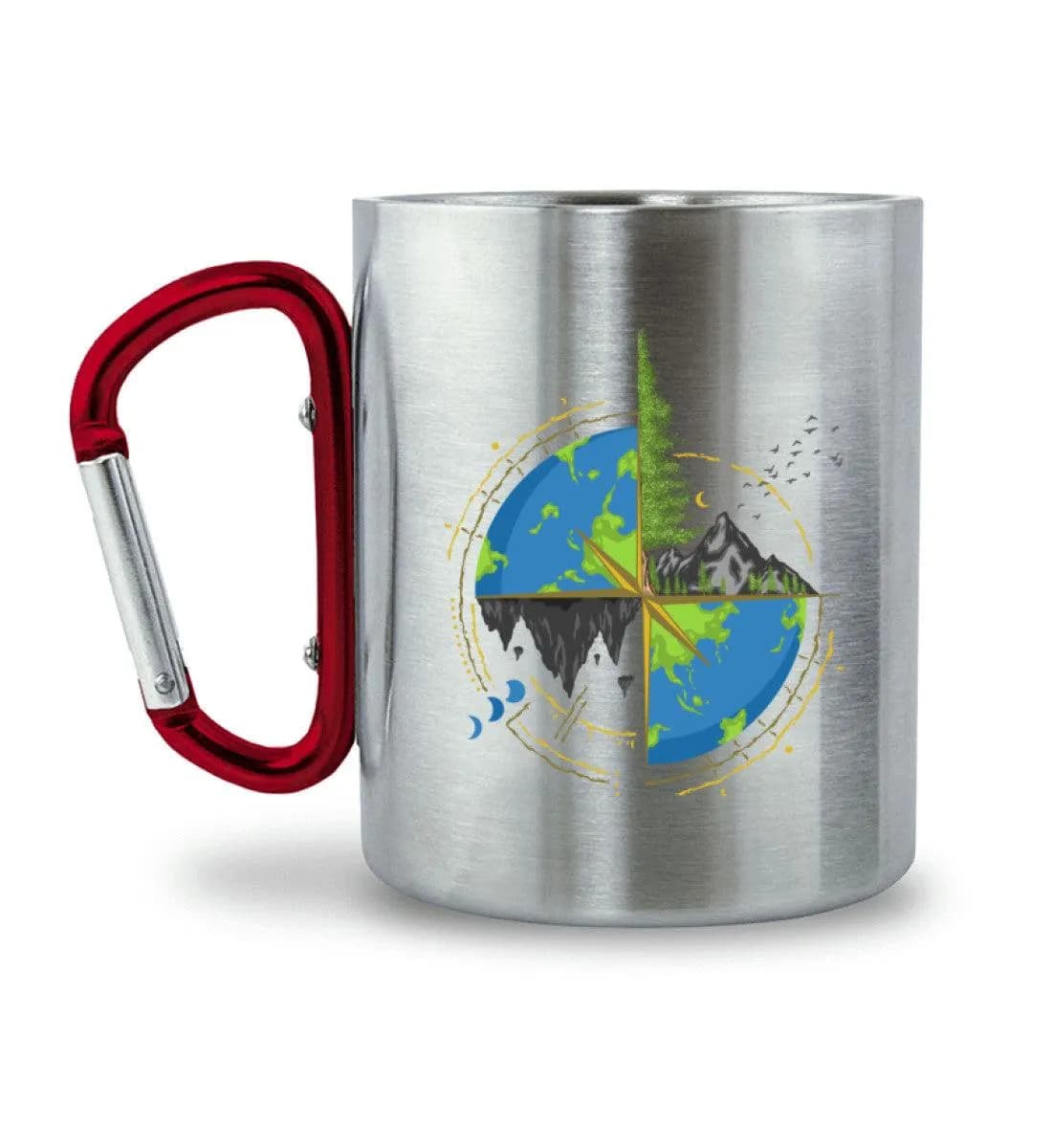 Nature earth - Edelstahltasse mit Karabinergriff