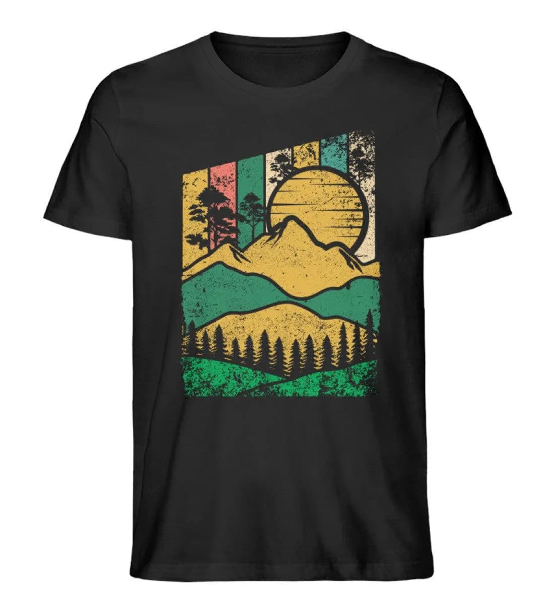 Berg Wald Sonne - Herren Premium Bio Shirt