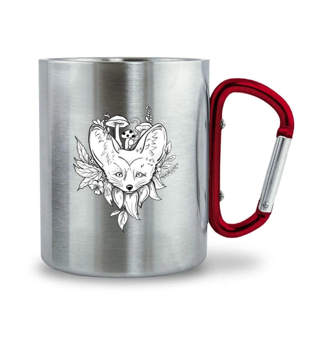 Wüstenfuchs - Edelstahltasse mit Karabinergriff