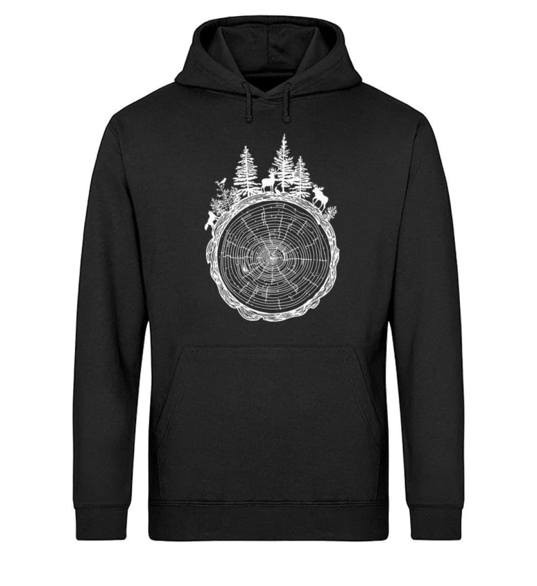 Wald auf Baumquerschnitt - Unisex Basic Bio Hoodie