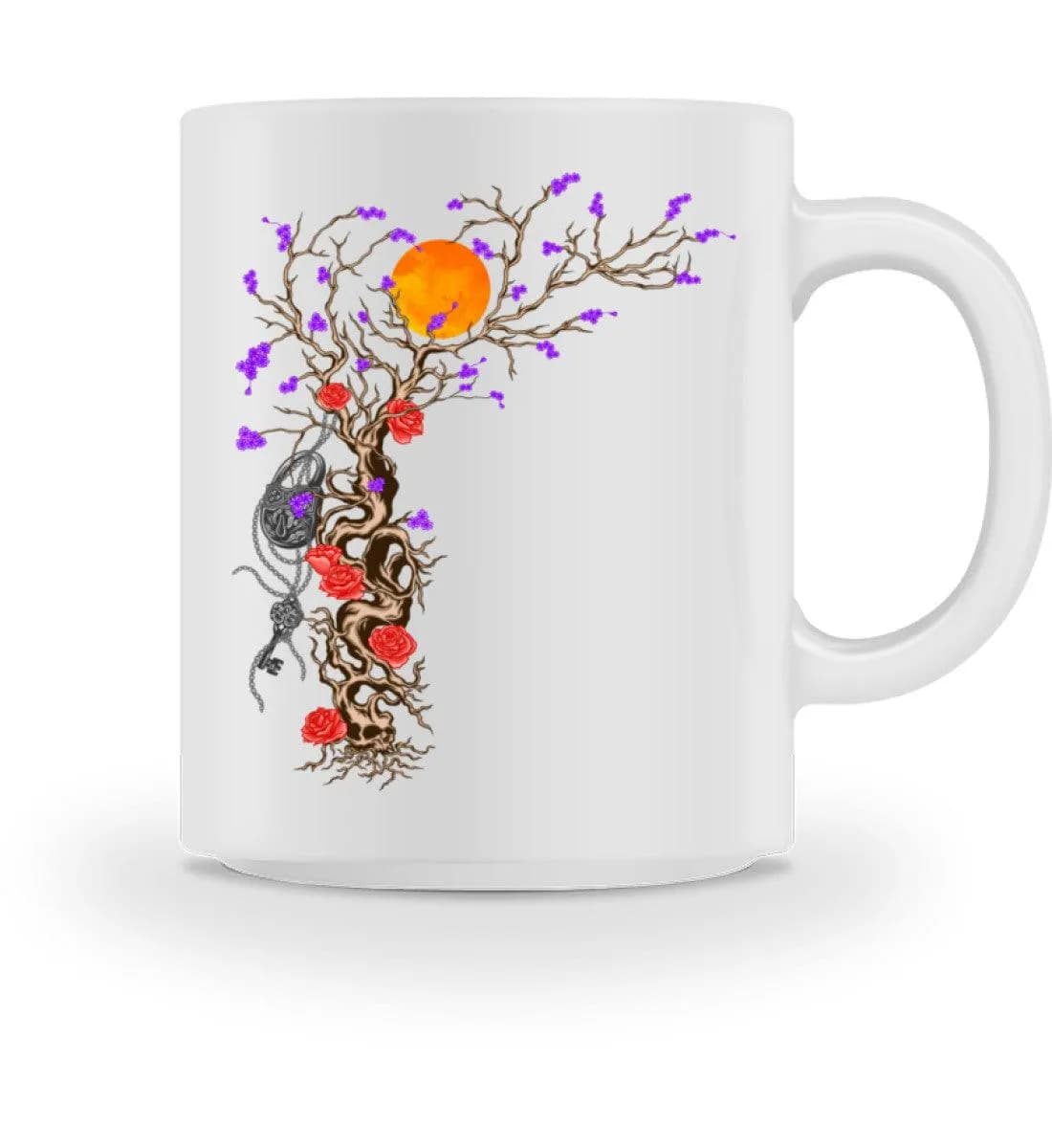 Padlock with roses - Tasse