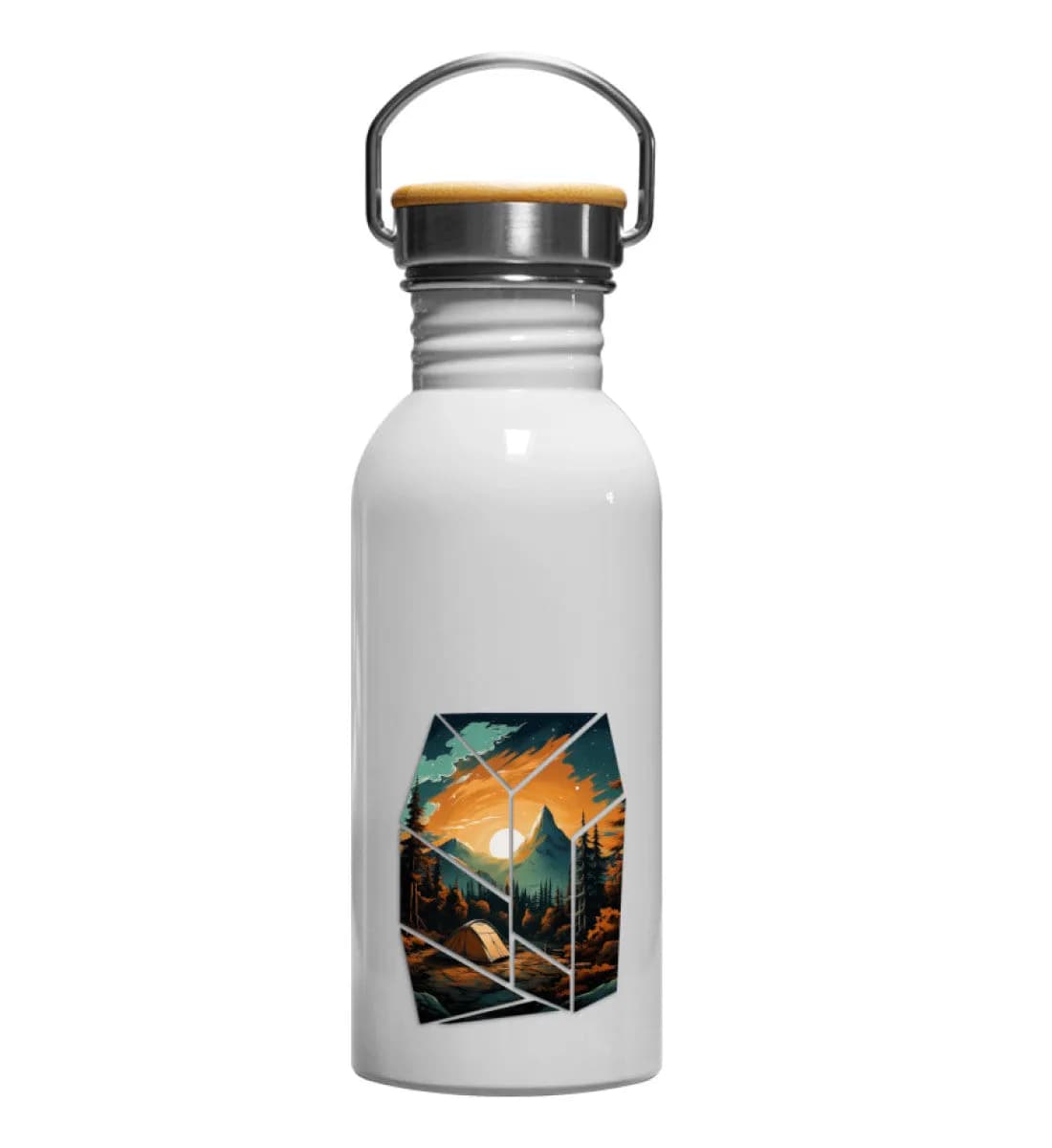 Camping in nature - Edelstahl Trinkflasche