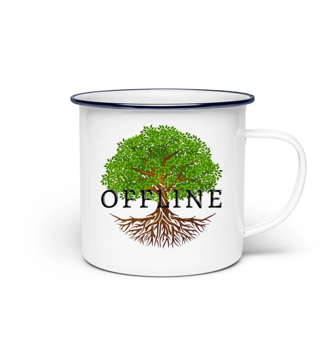 Offline Tree - Emaille Tasse