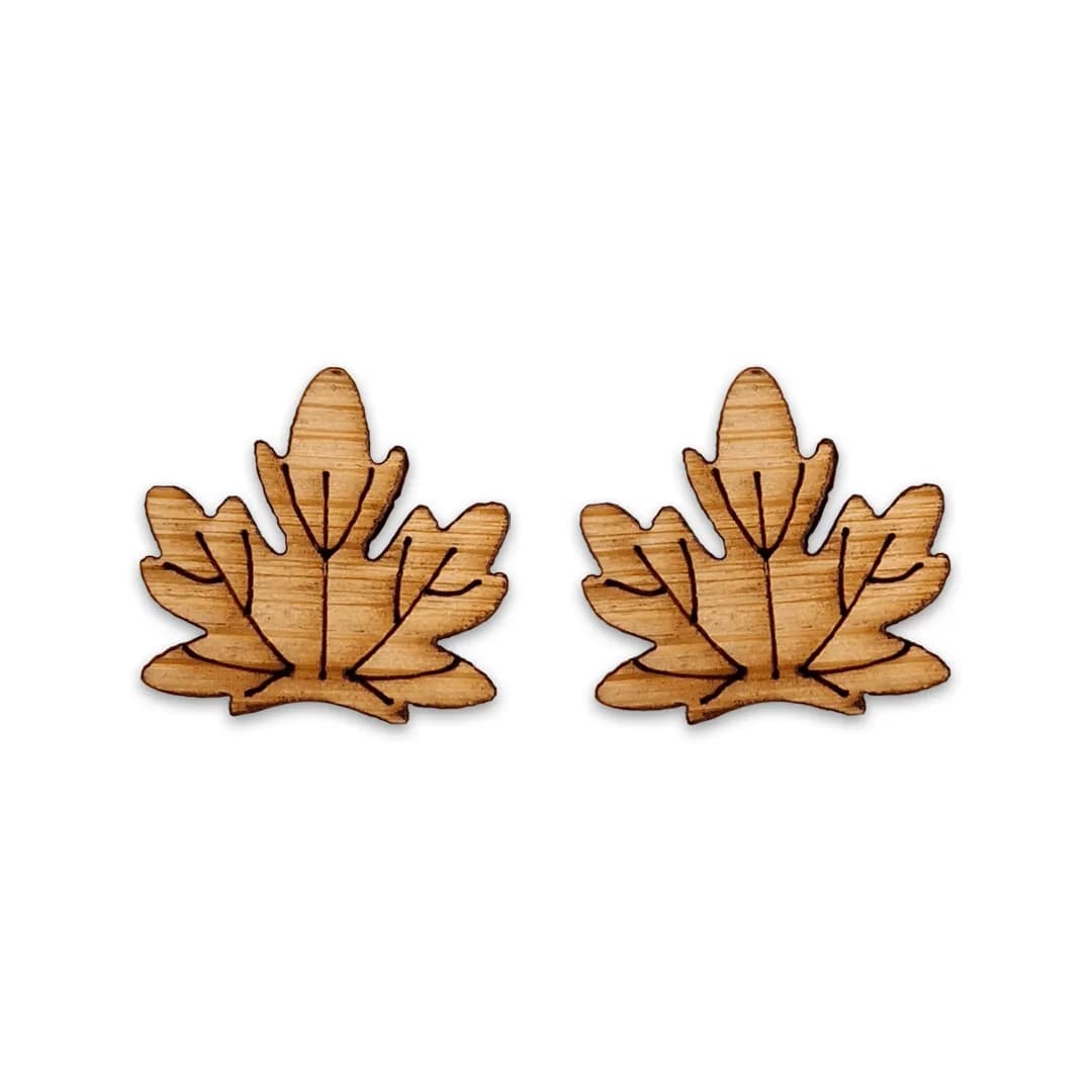 Blatt - Ohrstecker