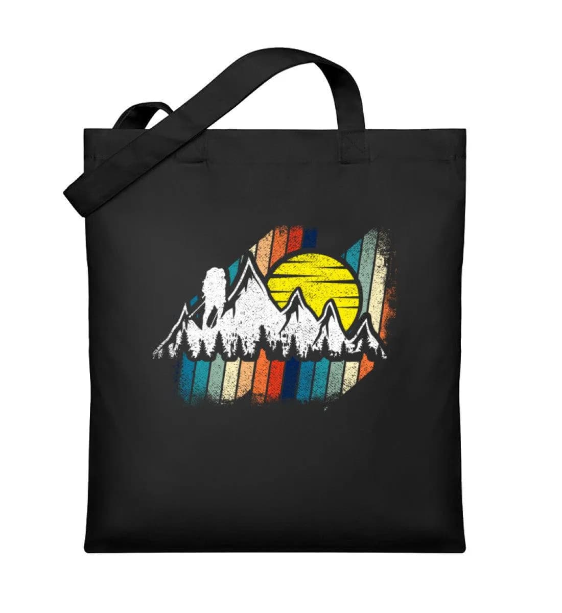Berge mit Sonne - Organic Jutebeutel