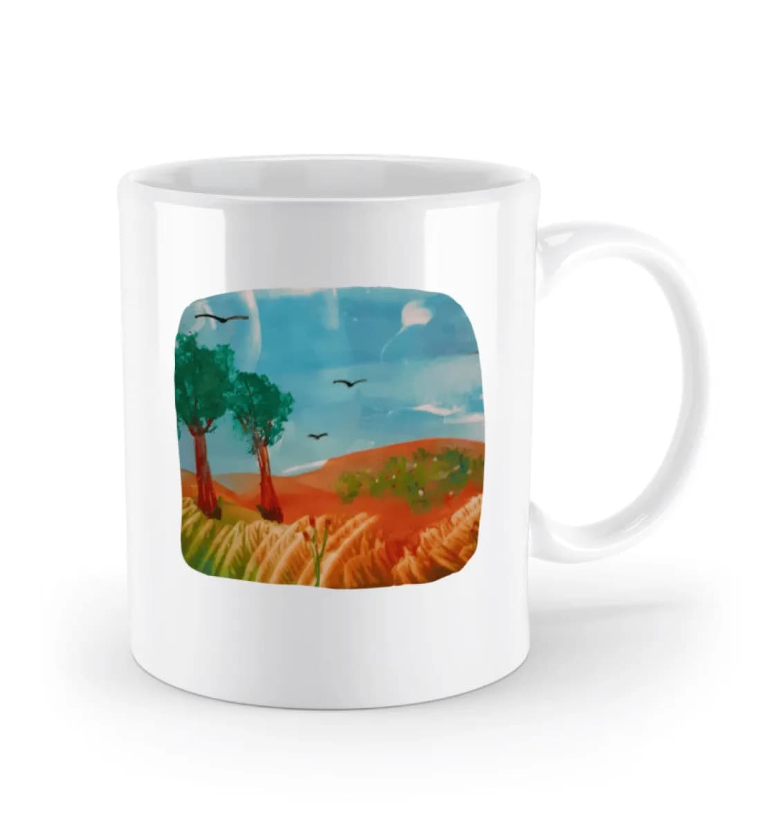 Kunst zum Anfassen friedliche Szene  - Tasse