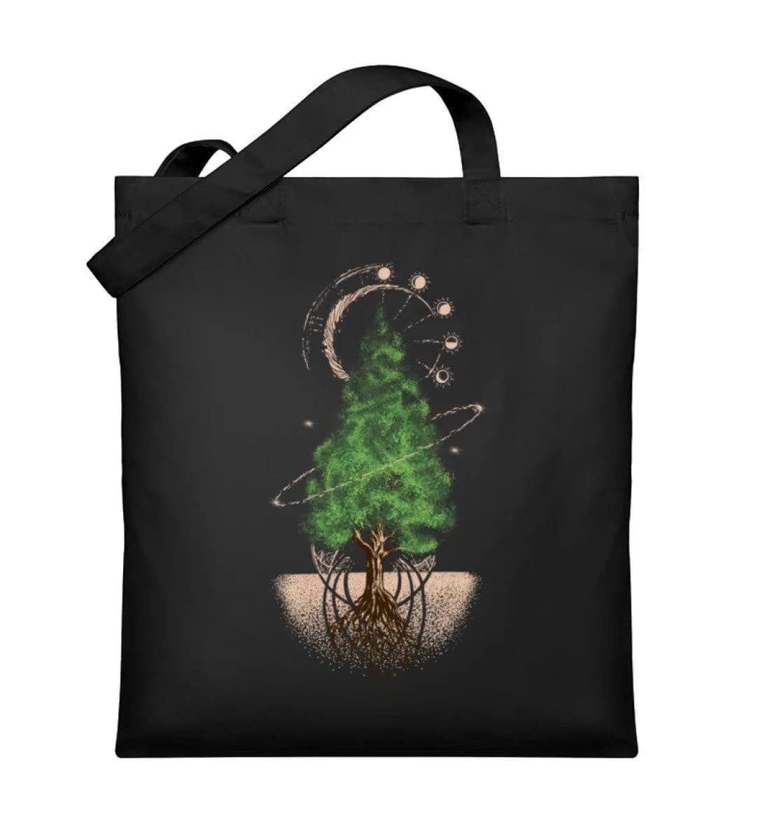 Baum mit Mondphasen - Organic Jutebeutel