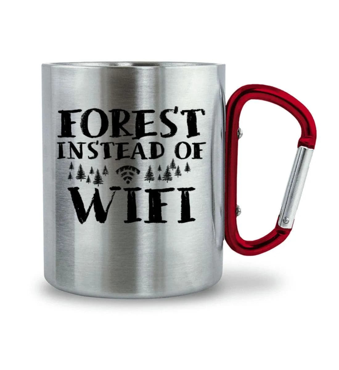 Instead of Wifi - Edelstahltasse mit Karabinergriff