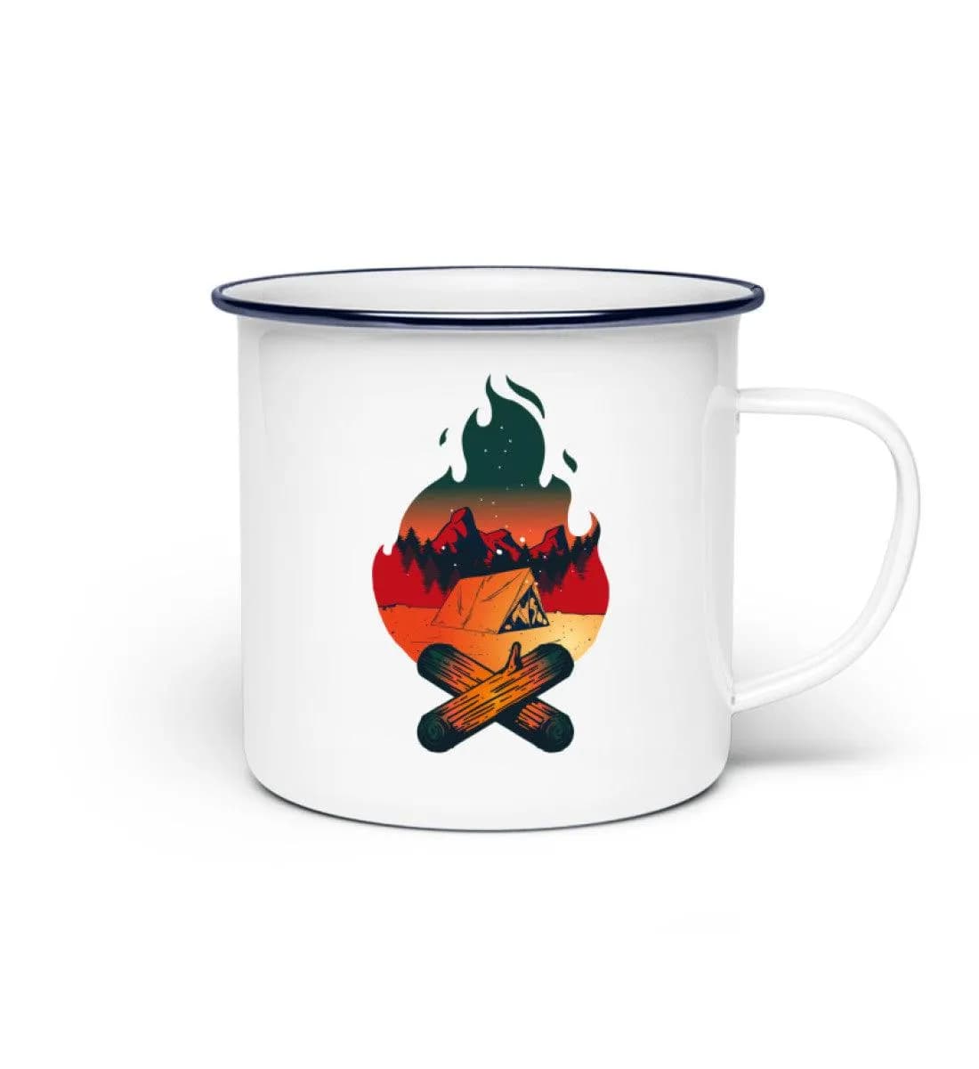 Lagerfeuer - Emaille Tasse
