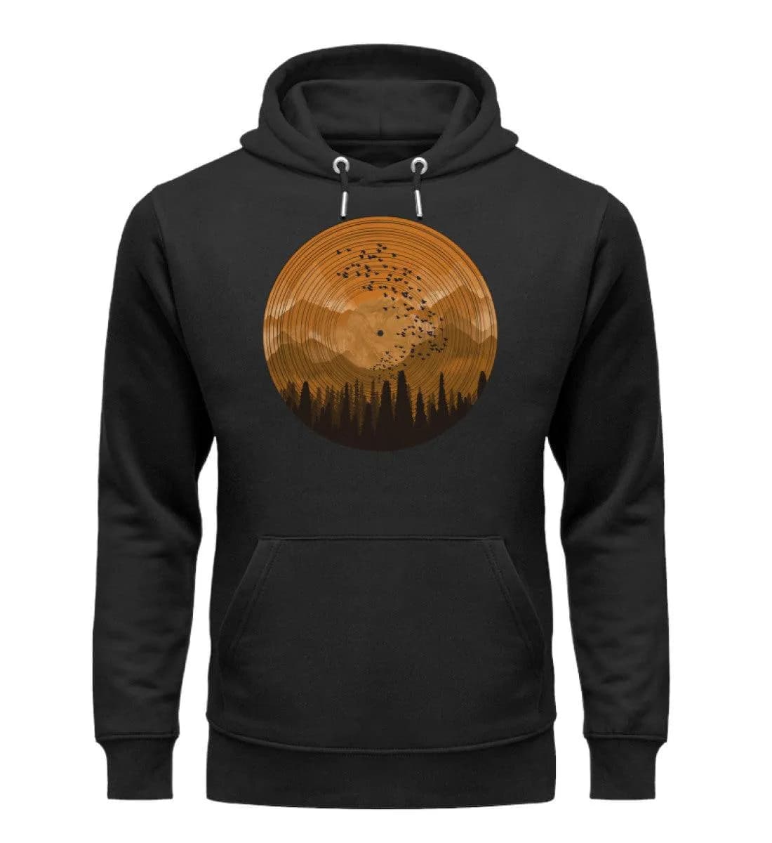 Wald auf Schallplatte orange - Unisex Premium Bio Hoodie