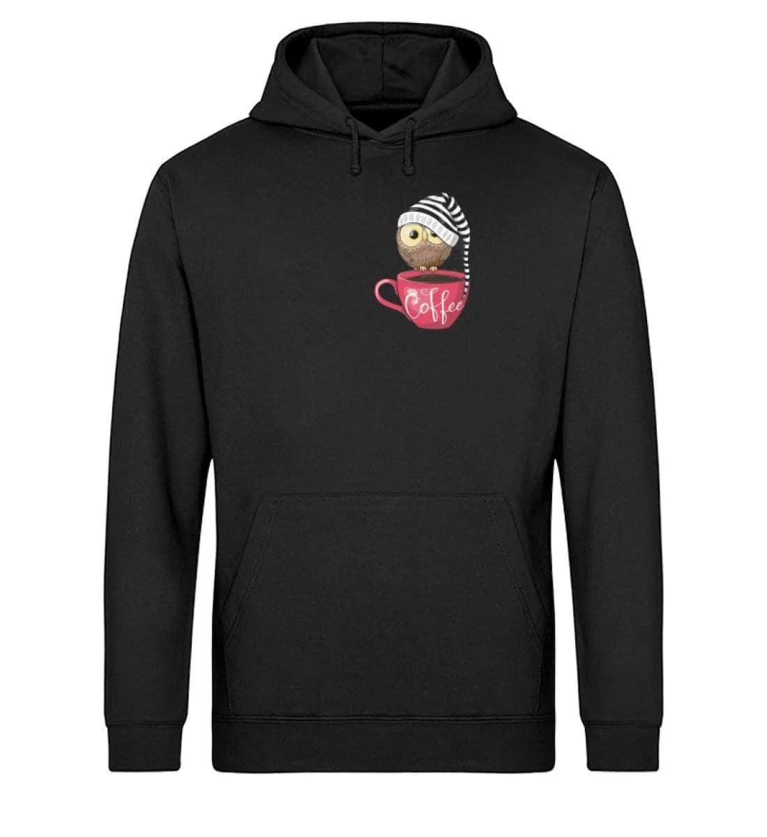 Eule auf Tasse mit Mütze - Unisex Basic Bio Hoodie