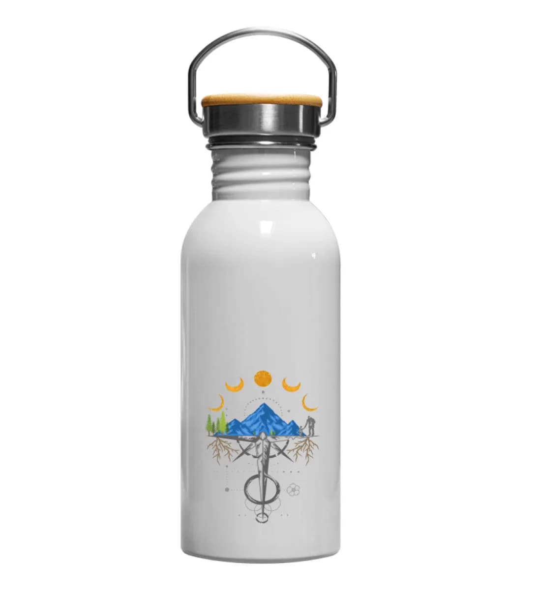 Harmonie der Berge - Edelstahl Trinkflasche