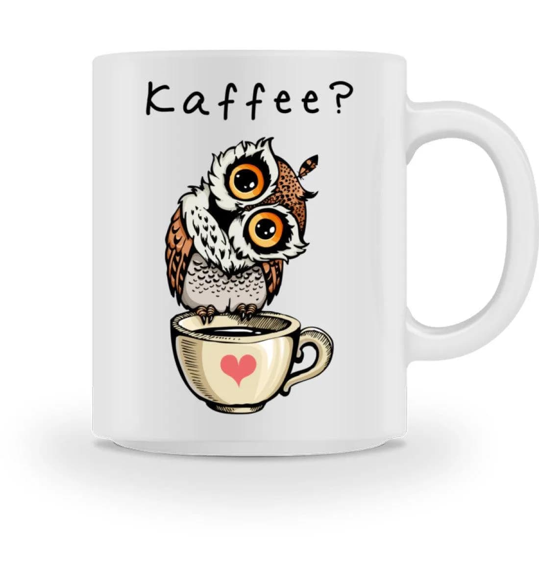 Eule auf Tasse Kaffee? - Tasse