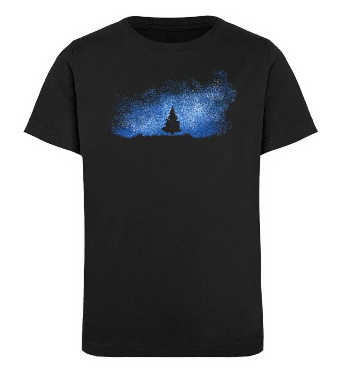 Baum im Sternenhimmel blau - Kinder Bio T-Shirt