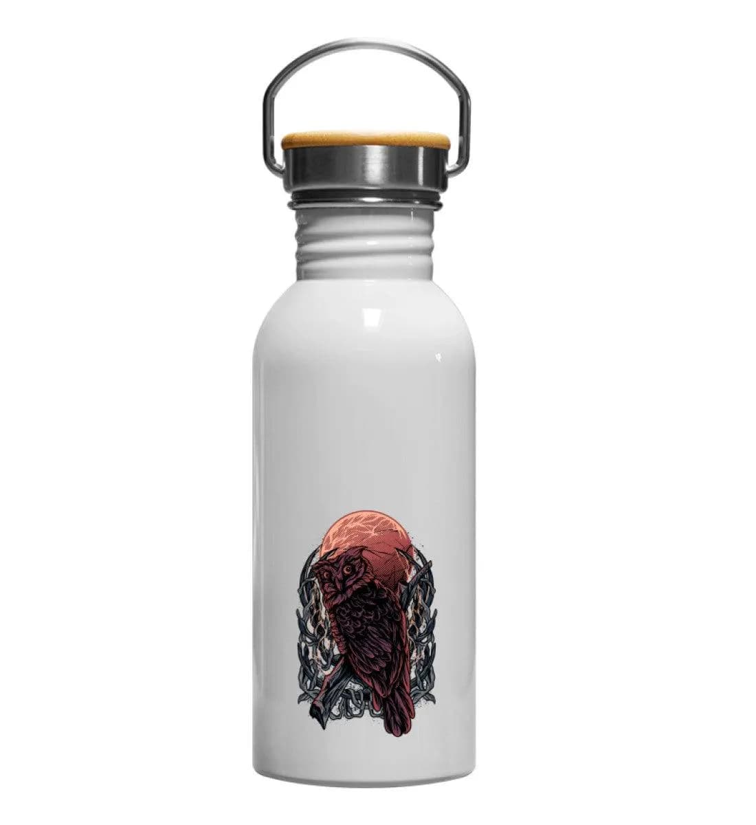 Eule Blutmond - Edelstahl Trinkflasche