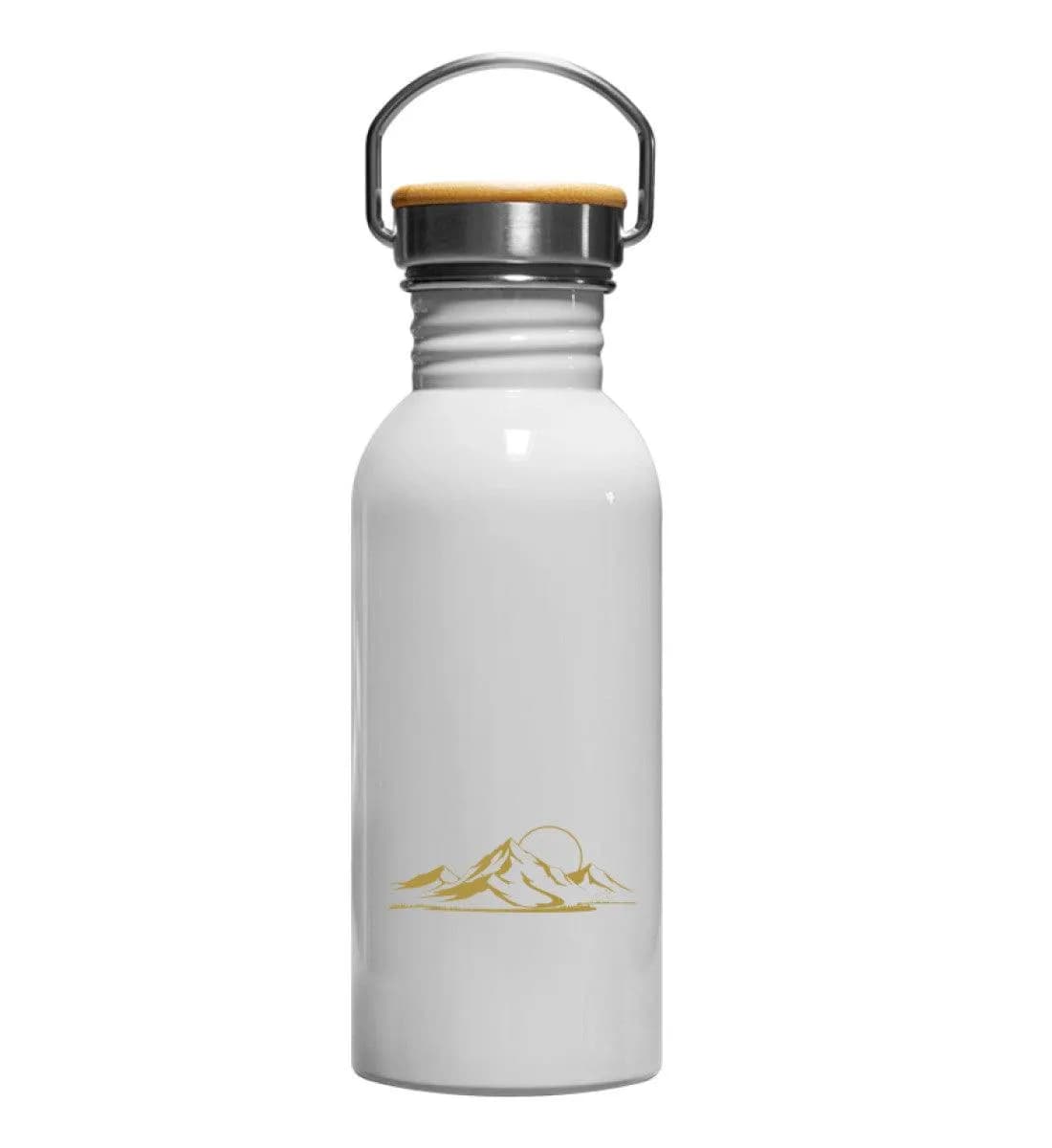 Berglandschaft gold - Edelstahl Trinkflasche