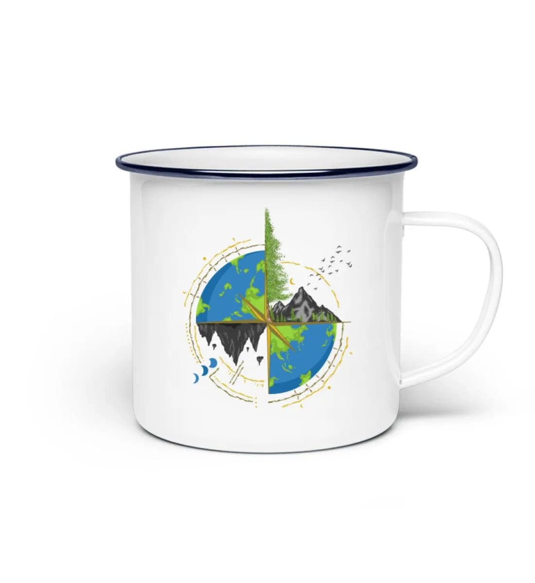 Nature earth - Emaille Tasse