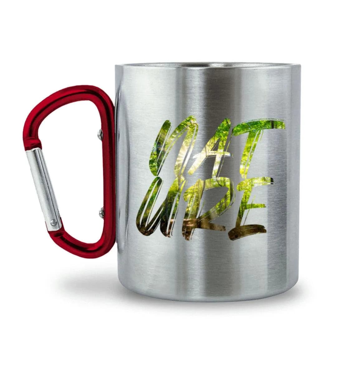 Nature - Edelstahltasse mit Karabinergriff