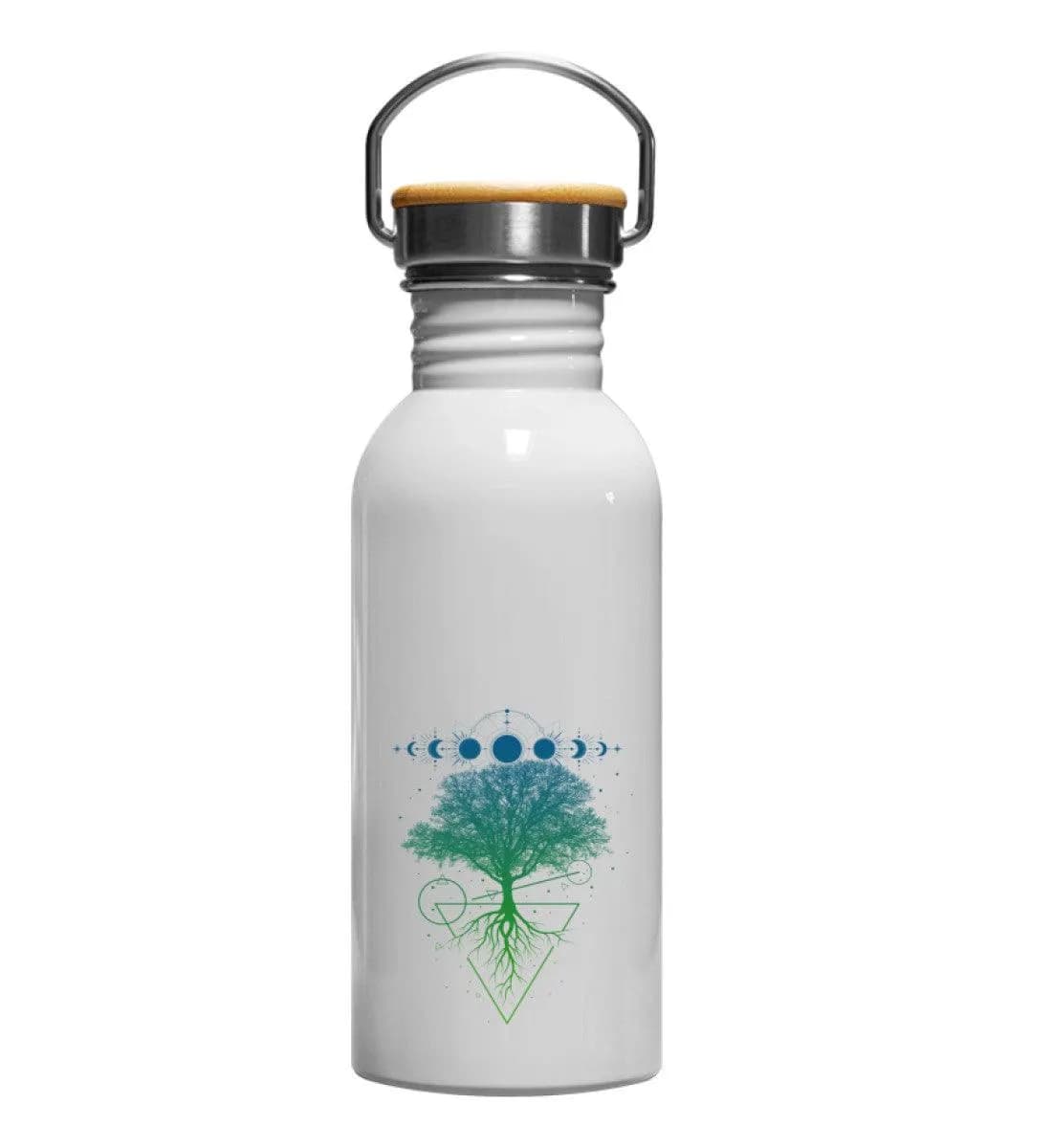 Baum Mondphasen - Edelstahl Trinkflasche