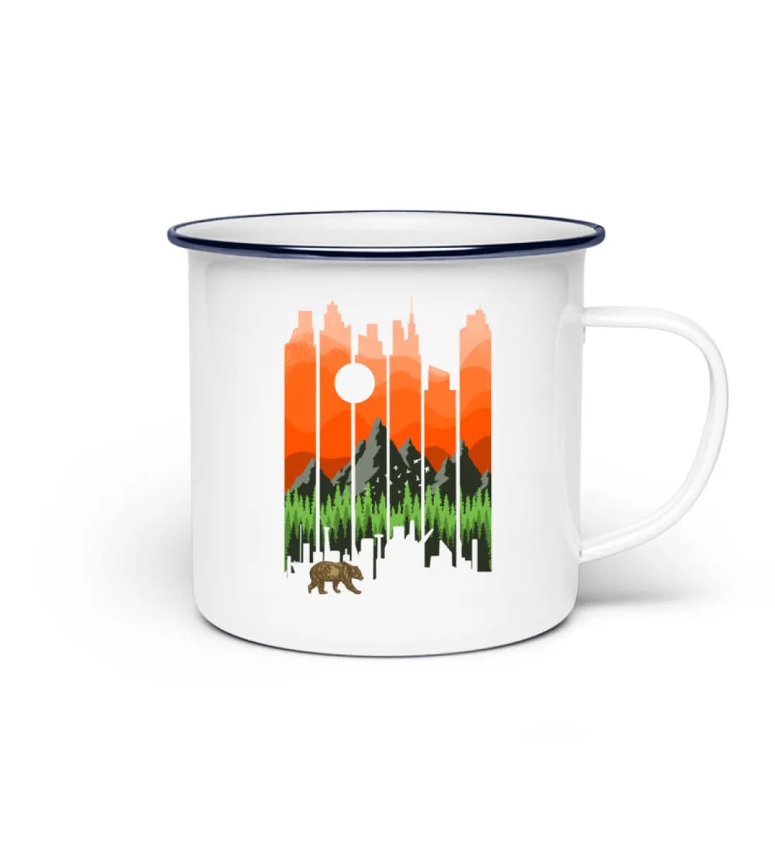 Nature Landscape Sunset - Emaille Tasse