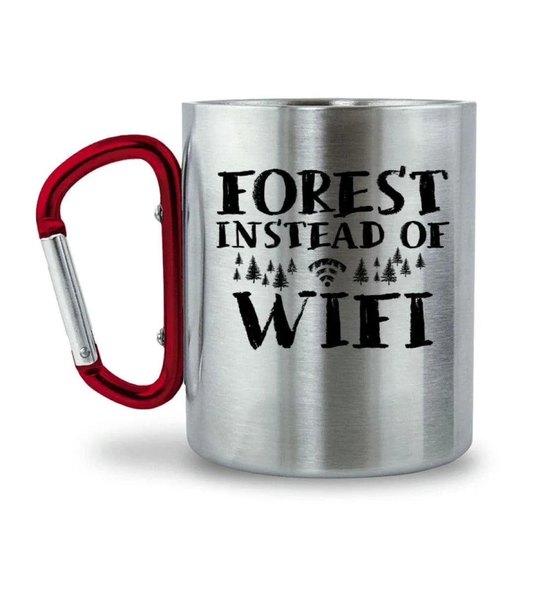 Instead of Wifi - Edelstahltasse mit Karabinergriff