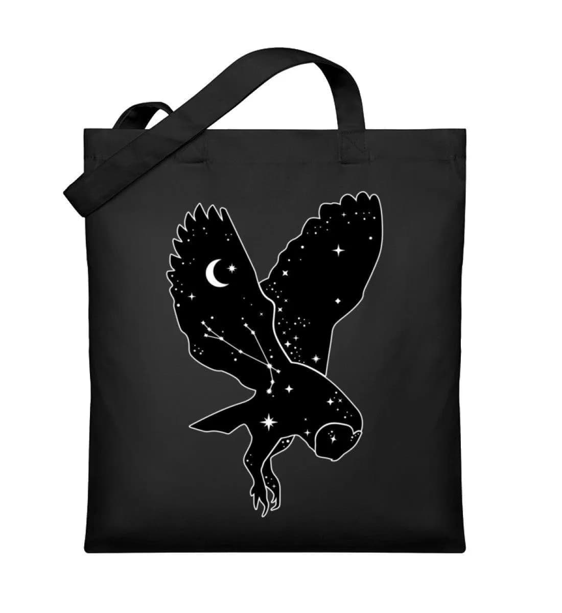 Fliegende Eule Sterne - Organic Jutebeutel