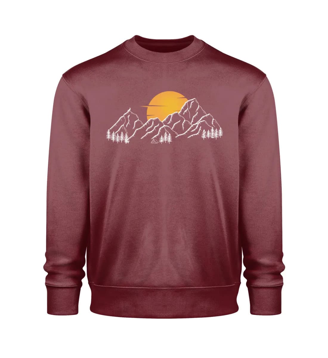 Sonnenuntergang Berge - Unisex Bio Sweatshirt