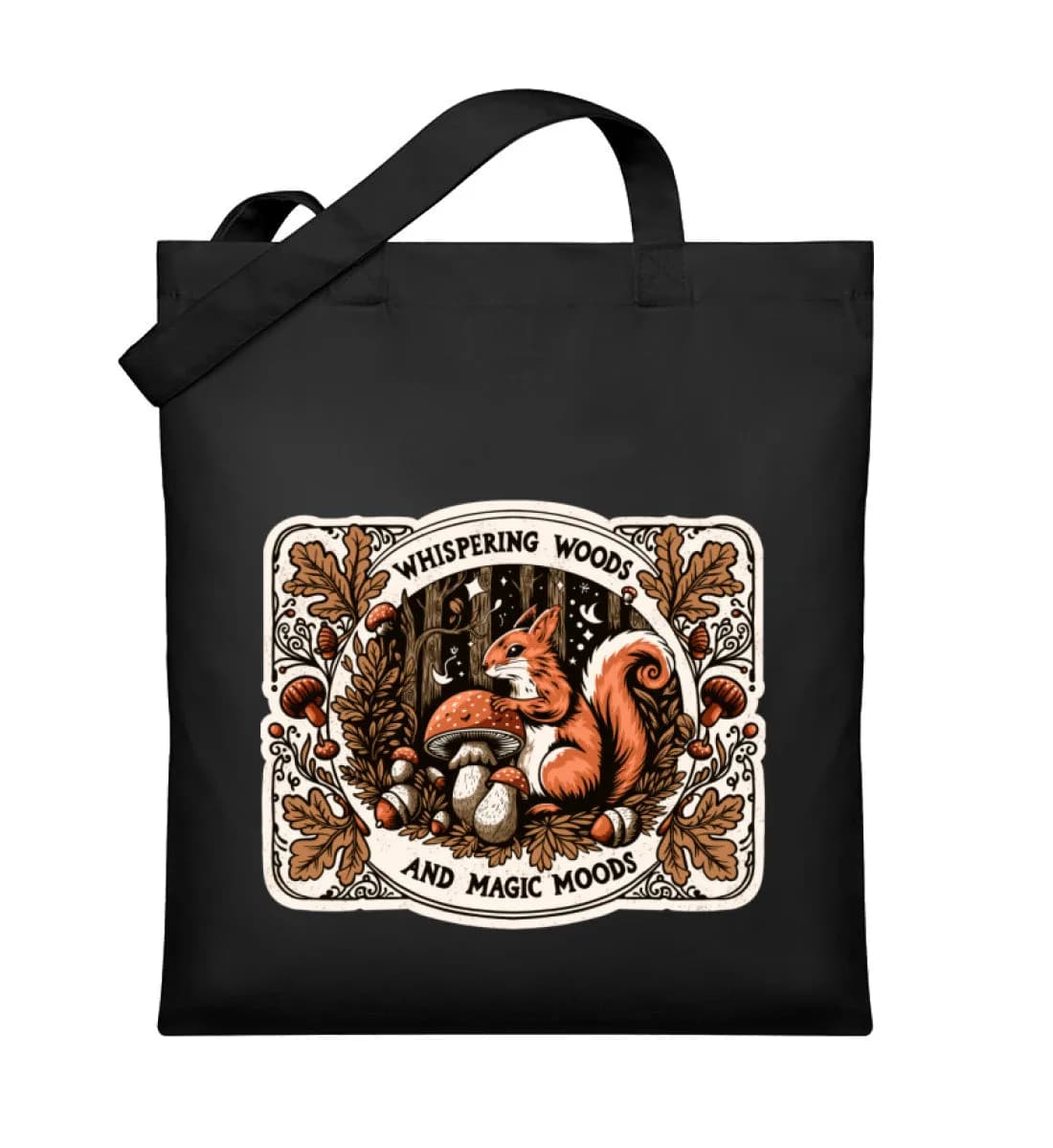 Whispering Woods Squirrel - Organic Jutebeutel