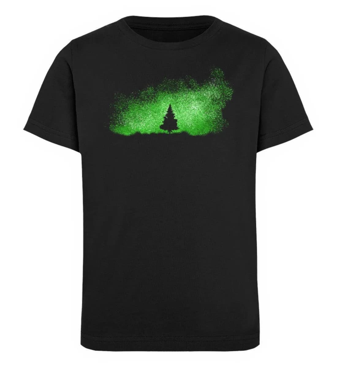 Baum im Sternenhimmel grün - Kinder Bio T-Shirt