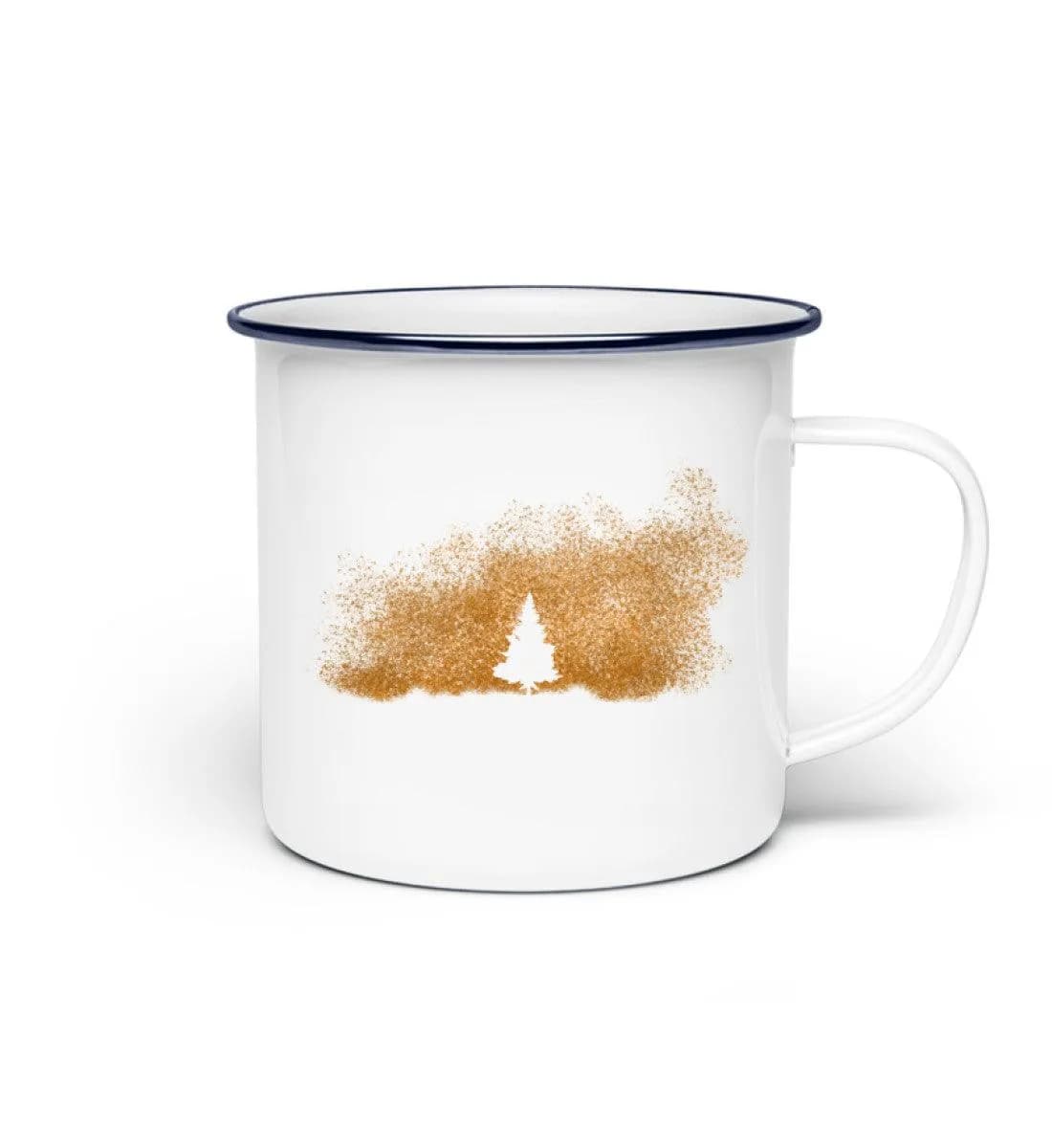 Baum im Sternenhimmel - Emaille Tasse