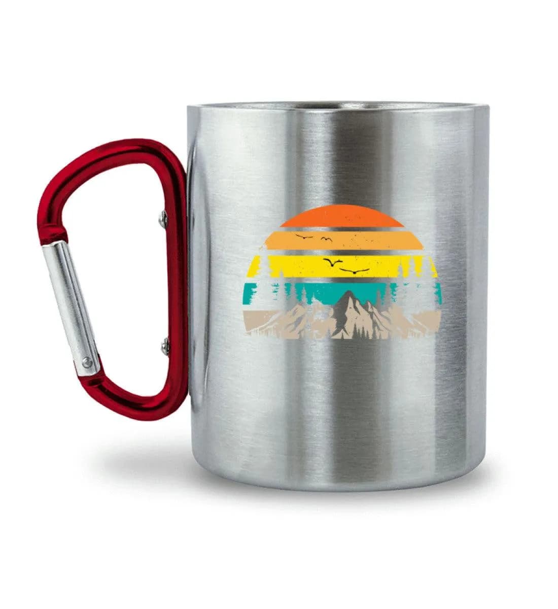 Retroberge - Edelstahltasse mit Karabinergriff