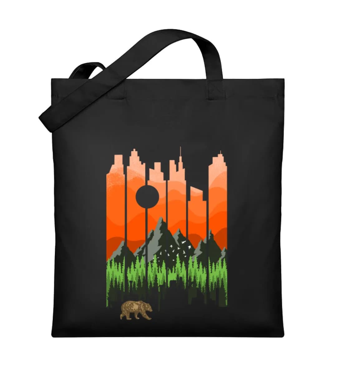 Nature Landscape Sunset - Organic Jutebeutel