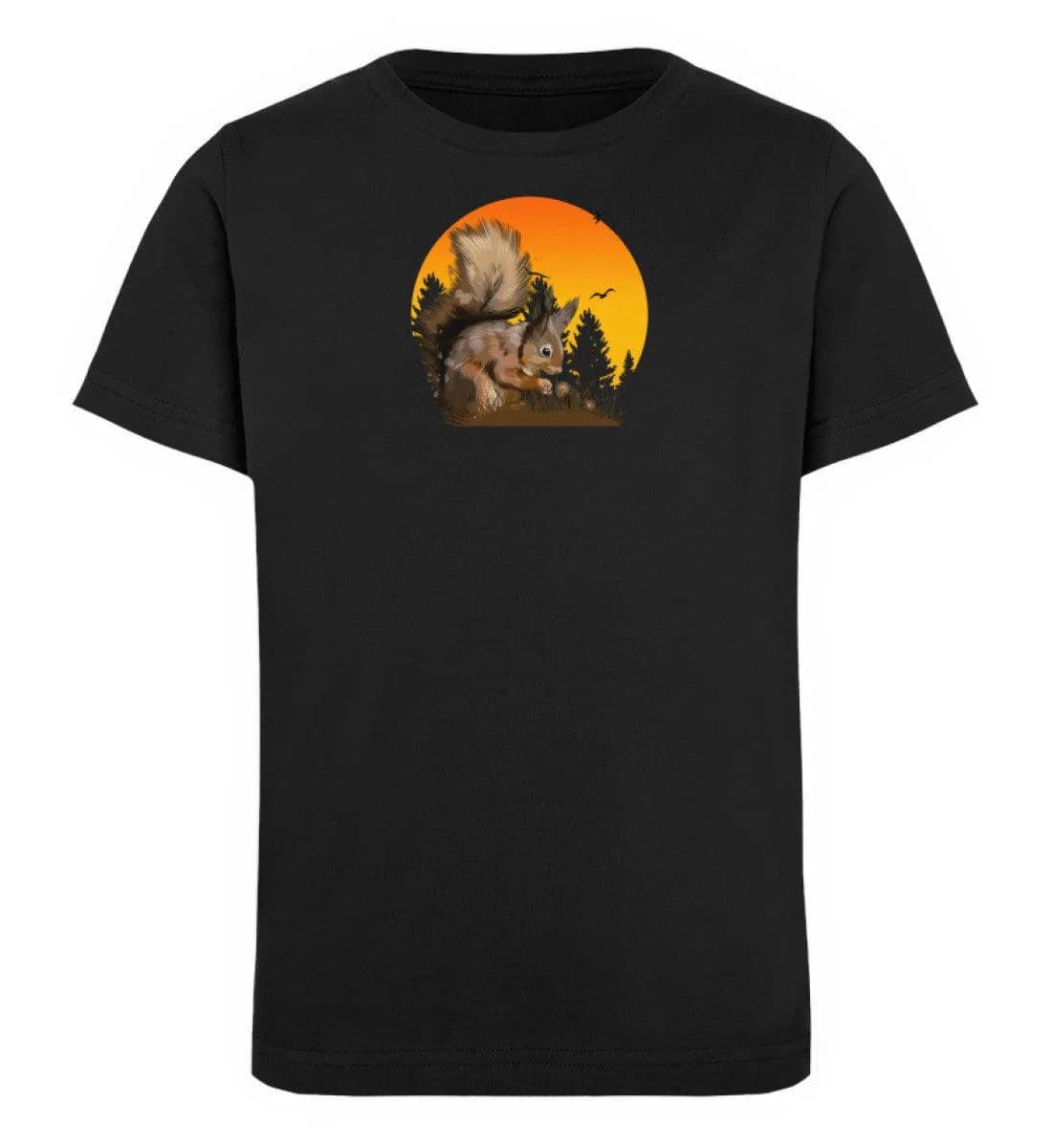 Eichhörnchen im Sonnenuntergang  - Kinder Bio T-Shirt