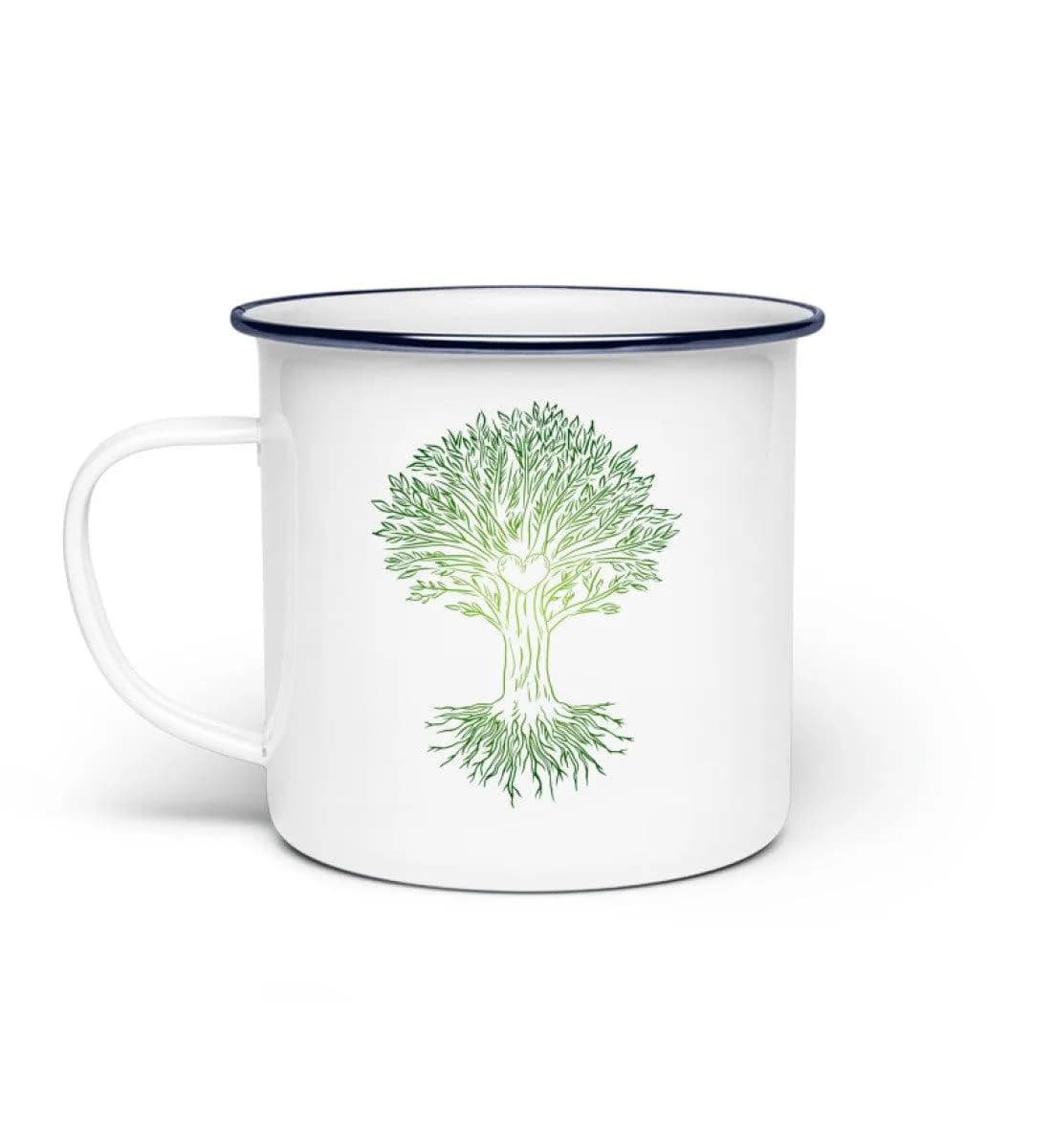 Herzbaum - Emaille Tasse