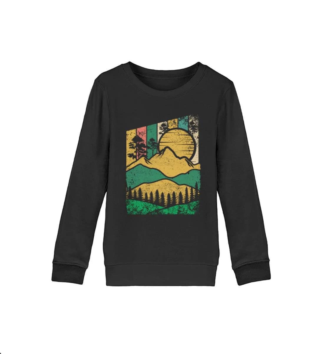 Berg Wald Sonne - Kinder Bio Sweatshirt